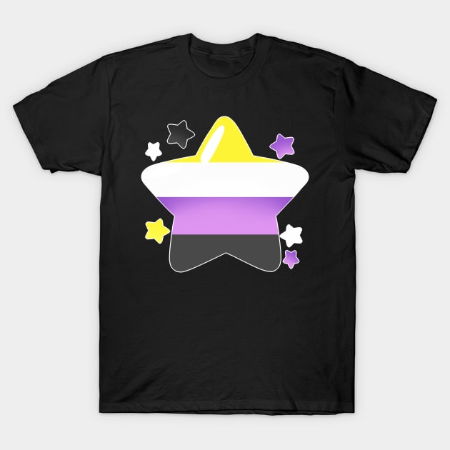 LGBTQ+ Pride Flag Stars - Nonbinary T-Shirt by leashonlife